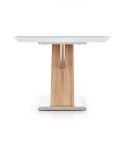HALMAR stół NEXUS ekstra biały, szkło / dąb sonoma MDF lakierowany MDF laminowany stal chromowana stal nierdzewna