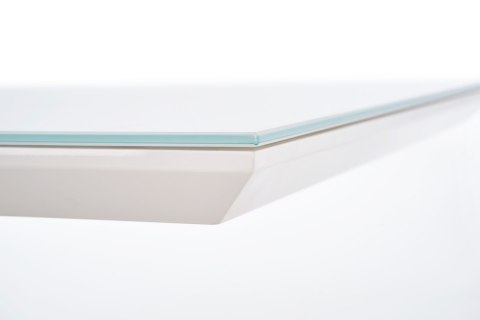 HALMAR stół NEXUS ekstra biały, szkło / dąb sonoma MDF lakierowany MDF laminowany stal chromowana stal nierdzewna HALMAR stół NEXUS ekstra biały, szkło / dąb sonoma MDF lakierowany MDF laminowany stal chromowana stal nierdzewna