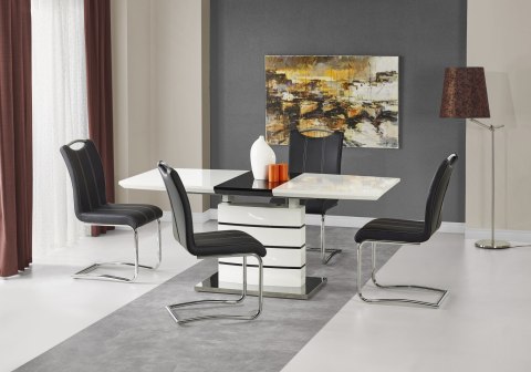 Halmar stół rozkładany NORD biało-czarny140-180x80 Halmar stół rozkładany NORD biało-czarny140-180x80
