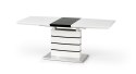 Halmar stół rozkładany NORD biało-czarny140-180x80