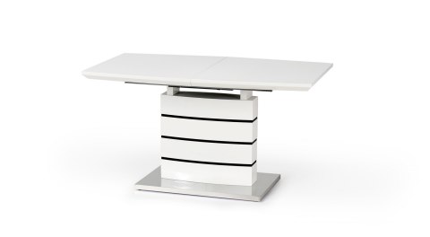 Halmar stół rozkładany NORD biało-czarny140-180x80 Halmar stół rozkładany NORD biało-czarny140-180x80