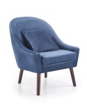 Halmar OPALE fotel wypoczynkowy ciemny niebieski