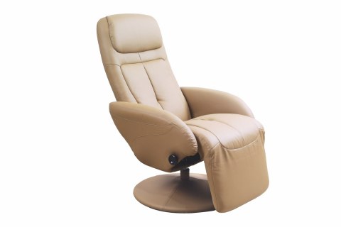 Halmar OPTIMA recliner fotel rozkładany beżowy materiał: eco skóra / PVC Halmar OPTIMA recliner fotel rozkładany beżowy materiał: eco skóra / PVC
