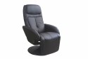 Halmar OPTIMA recliner fotel rozkładany czarny materiał: eco skóra / PVC Halmar OPTIMA recliner fotel rozkładany czarny materiał: eco skóra / PVC
