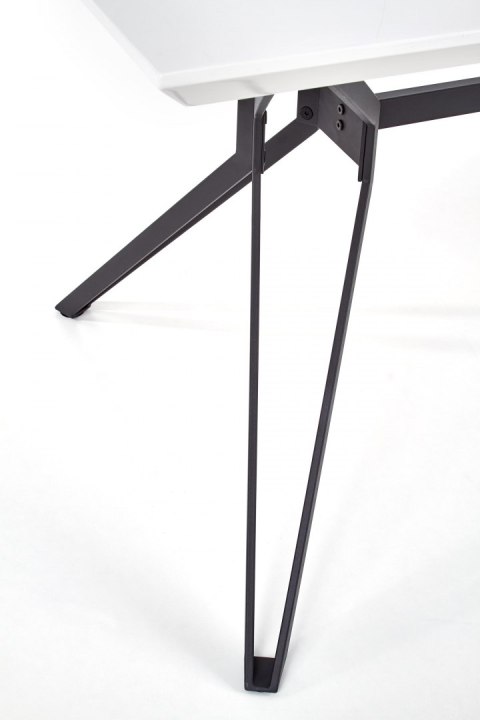 STÓŁ PROSTOKĄTNY 160X90 PASCAL BLAT MDF lakier BIAŁY / CZARNY stal malowana proszkowo HALMAR STÓŁ PROSTOKĄTNY 160X90 PASCAL BLAT MDF lakier BIAŁY / CZARNY stal malowana proszkowo HALMAR