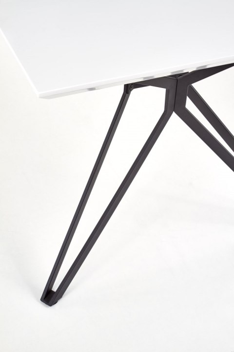 STÓŁ PROSTOKĄTNY 160X90 PASCAL BLAT MDF lakier BIAŁY / CZARNY stal malowana proszkowo HALMAR STÓŁ PROSTOKĄTNY 160X90 PASCAL BLAT MDF lakier BIAŁY / CZARNY stal malowana proszkowo HALMAR