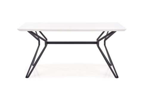 STÓŁ PROSTOKĄTNY 160X90 PASCAL BLAT MDF lakier BIAŁY / CZARNY stal malowana proszkowo HALMAR STÓŁ PROSTOKĄTNY 160X90 PASCAL BLAT MDF lakier BIAŁY / CZARNY stal malowana proszkowo HALMAR