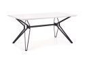 STÓŁ PROSTOKĄTNY 160X90 PASCAL BLAT MDF lakier BIAŁY / CZARNY stal malowana proszkowo HALMAR STÓŁ PROSTOKĄTNY 160X90 PASCAL BLAT MDF lakier BIAŁY / CZARNY stal malowana proszkowo HALMAR
