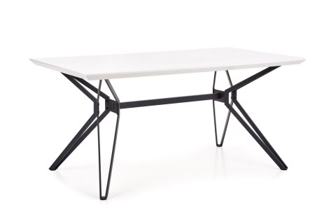 STÓŁ PROSTOKĄTNY 160X90 PASCAL BLAT MDF lakier BIAŁY / CZARNY stal malowana proszkowo HALMAR STÓŁ PROSTOKĄTNY 160X90 PASCAL BLAT MDF lakier BIAŁY / CZARNY stal malowana proszkowo HALMAR
