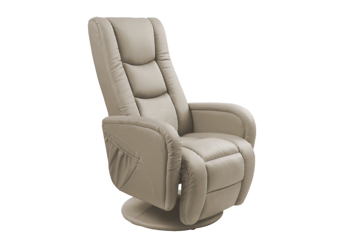 OD RĘKI Halmar PULSAR Relaksacyjny fotel z masażem podgrzewaniem cappuccino
