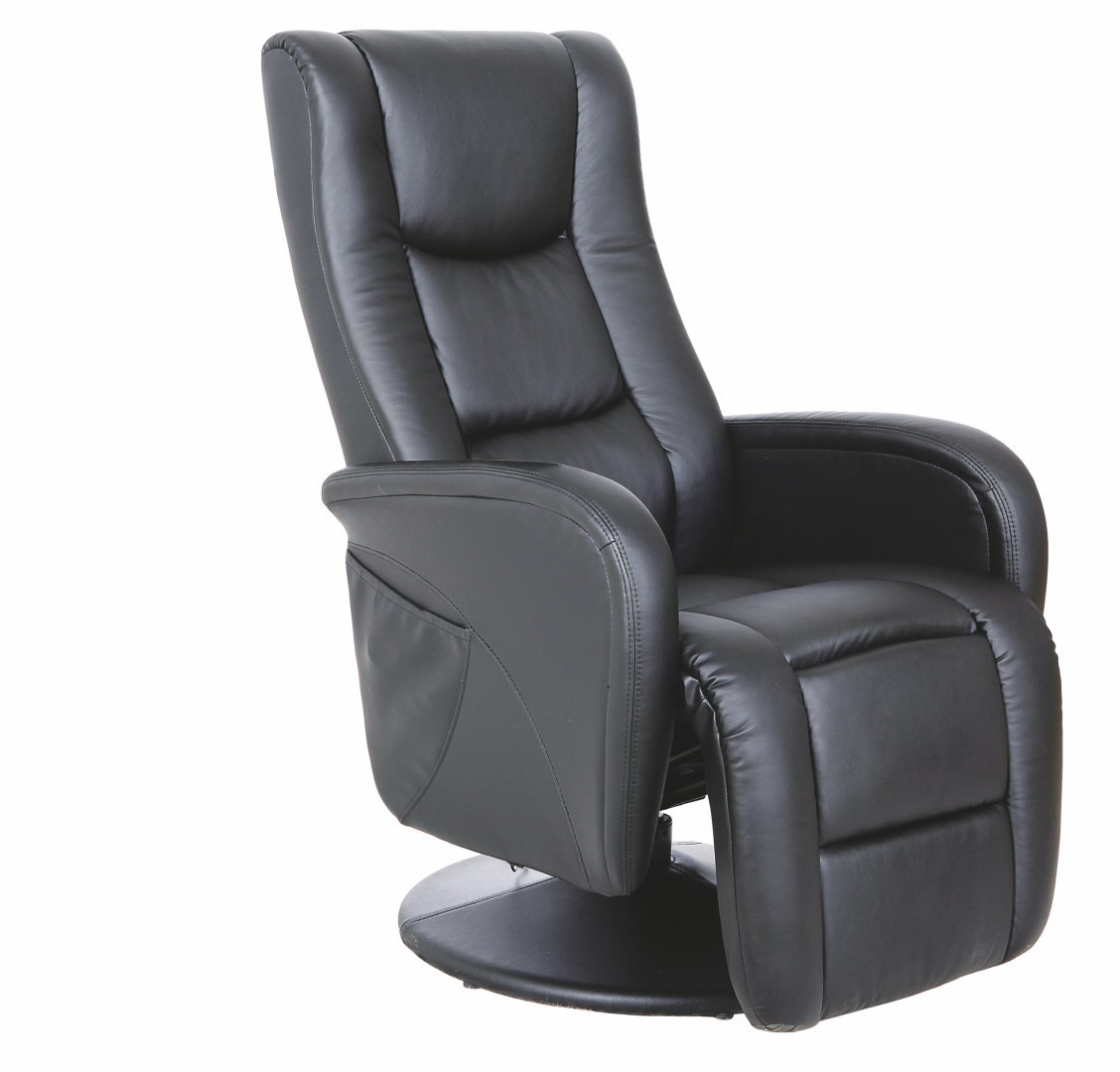 OD RĘKI Halmar PULSAR Relaksacyjny fotel z masażem podgrzewaniem czarny