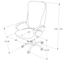 SIGNAL FOTEL OBROTOWY Q-154 BRĄZ EKOSKÓRA TILT + Multiblock 140 kg