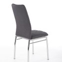 Halmar K309 krzesło ciemny popiel, materiał: tkanina / stal chromowana