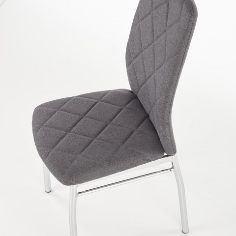 Halmar K309 krzesło ciemny popiel, materiał: tkanina / stal chromowana Halmar K309 krzesło ciemny popiel, materiał: tkanina / stal chromowana