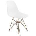 D2.DESIGN Krzesło P016 PP Gold białe D2.DESIGN Krzesło P016 PP Gold białe