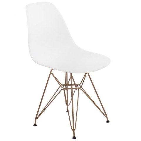 D2.DESIGN Krzesło P016 PP Gold białe D2.DESIGN Krzesło P016 PP Gold białe