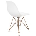 D2.DESIGN Krzesło P016 PP Gold białe D2.DESIGN Krzesło P016 PP Gold białe