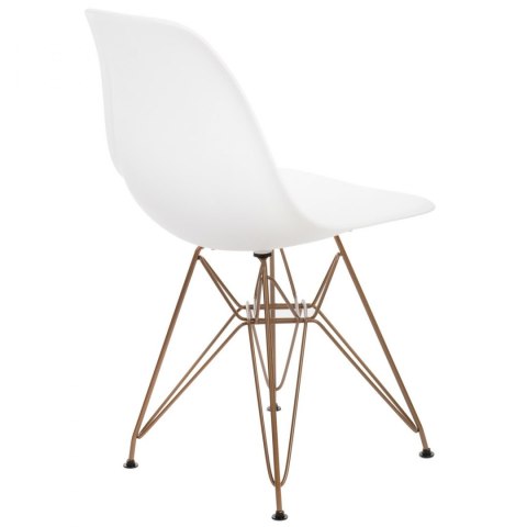 D2.DESIGN Krzesło P016 PP Gold białe D2.DESIGN Krzesło P016 PP Gold białe