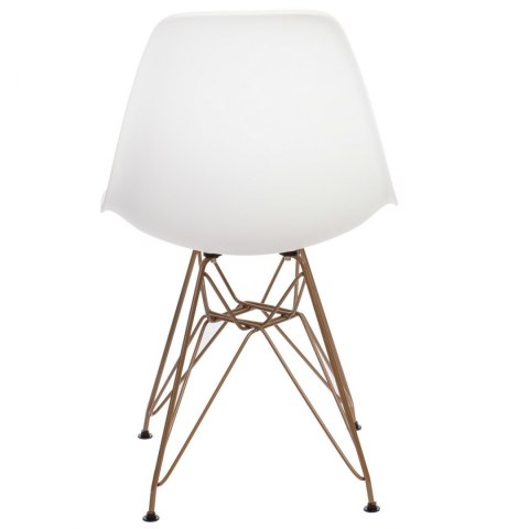 D2.DESIGN Krzesło P016 PP Gold białe D2.DESIGN Krzesło P016 PP Gold białe