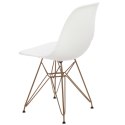 D2.DESIGN Krzesło P016 PP Gold białe D2.DESIGN Krzesło P016 PP Gold białe