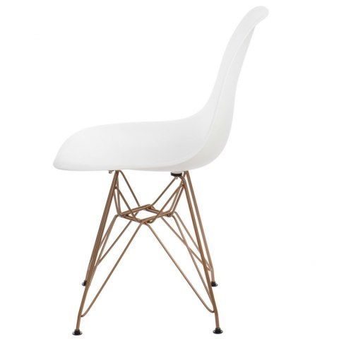 D2.DESIGN Krzesło P016 PP Gold białe D2.DESIGN Krzesło P016 PP Gold białe