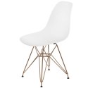 D2.DESIGN Krzesło P016 PP Gold białe D2.DESIGN Krzesło P016 PP Gold białe