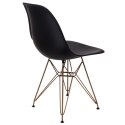 D2.DESIGN Krzesło P016 PP Gold czarne D2.DESIGN Krzesło P016 PP Gold czarne