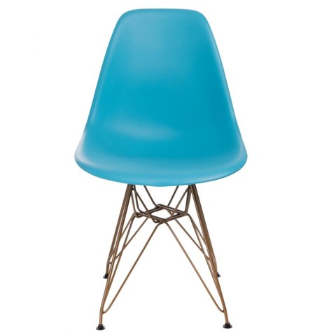 D2.DESIGN Krzesło P016 PP Gold ocean blue D2.DESIGN Krzesło P016 PP Gold ocean blue
