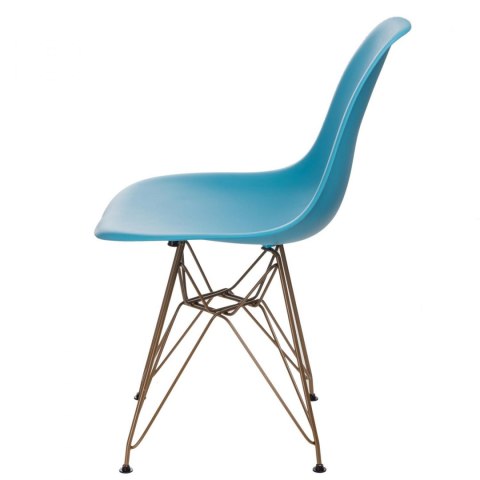 D2.DESIGN Krzesło P016 PP Gold ocean blue D2.DESIGN Krzesło P016 PP Gold ocean blue