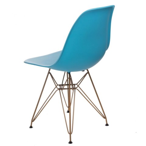 D2.DESIGN Krzesło P016 PP Gold ocean blue D2.DESIGN Krzesło P016 PP Gold ocean blue