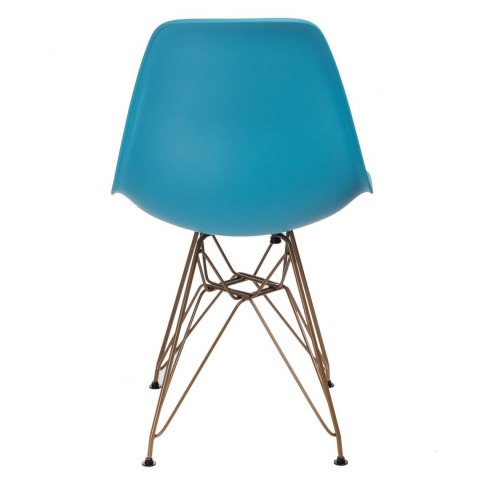 D2.DESIGN Krzesło P016 PP Gold ocean blue D2.DESIGN Krzesło P016 PP Gold ocean blue