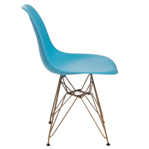 D2.DESIGN Krzesło P016 PP Gold ocean blue D2.DESIGN Krzesło P016 PP Gold ocean blue