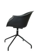 KRZESŁO OBROTOWE FOTEL Roundy Black CZARNY tworzywo podstawa metal Z PODŁOKIETNIKAMI wygodne i nowoczesne KRZESŁO OBROTOWE FOTEL Roundy Black CZARNY tworzywo podstawa metal Z PODŁOKIETNIKAMI wygodne i nowoczesne