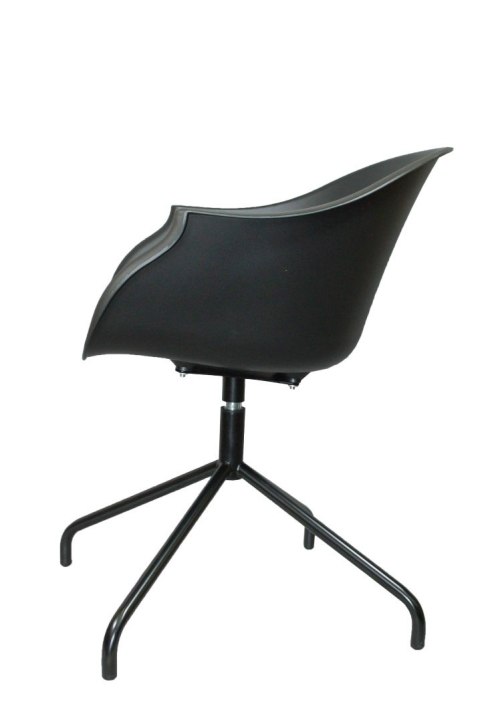 KRZESŁO OBROTOWE FOTEL Roundy Black CZARNY tworzywo podstawa metal Z PODŁOKIETNIKAMI wygodne i nowoczesne KRZESŁO OBROTOWE FOTEL Roundy Black CZARNY tworzywo podstawa metal Z PODŁOKIETNIKAMI wygodne i nowoczesne