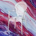 KRZESŁO TRANSPARENTNE Queen Arm Intesi TWORZYWO połysk Z PODŁOKIETNIKAMI DO DOMU I DO LOKALU KRZESŁO TRANSPARENTNE Queen Arm Intesi TWORZYWO połysk Z PODŁOKIETNIKAMI DO DOMU I DO LOKALU