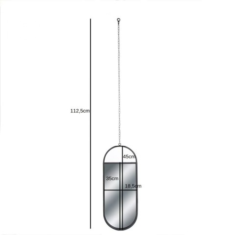 Intesi Lustro Mys Oval czarne wiszące Intesi Lustro Mys Oval czarne wiszące