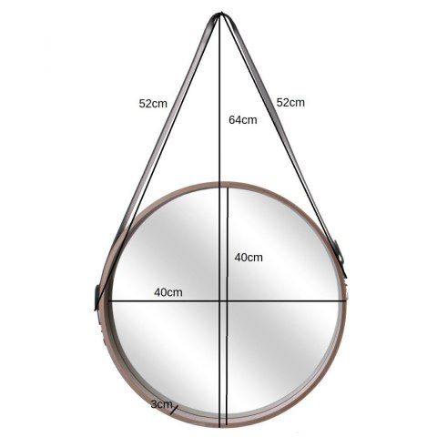 Intesi Lustro okrągłe Runa 40cm naturalne Intesi Lustro okrągłe Runa 40cm naturalne