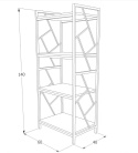 SIGNAL REGAŁ TABLO R4 DĄB MDF STELAŻ METAL CIEMNY BRĄZ półki na książki do salonu pokoju młodzieżowego pokju dziecięcego SIGNAL REGAŁ TABLO R4 DĄB MDF STELAŻ METAL CIEMNY BRĄZ półki na książki do salonu pokoju młodzieżowego pokju dziecięcego