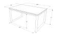 SIGNAL STÓŁ LORAS II OKLEINA NATURALNA DĄB/BIAŁY METAL 180x90 SIGNAL STÓŁ LORAS II OKLEINA NATURALNA DĄB/BIAŁY METAL 180x90