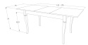 SIGNAL STÓŁ LUDWIK DĄB ZŁOTY CRAFT / BIAŁY MAT 125(170)x75 SIGNAL STÓŁ LUDWIK DĄB ZŁOTY CRAFT / BIAŁY MAT 125(170)x75