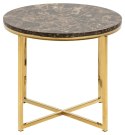 ACTONA Stolik Alisma S Marble brązowy/złoty okr ągły ACTONA Stolik Alisma S Marble brązowy/złoty okr ągły