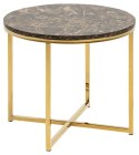 ACTONA Stolik Alisma S Marble brązowy/złoty okr ągły ACTONA Stolik Alisma S Marble brązowy/złoty okr ągły