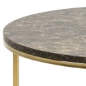 ACTONA Stolik Alisma S Marble brązowy/złoty okr ągły ACTONA Stolik Alisma S Marble brązowy/złoty okr ągły