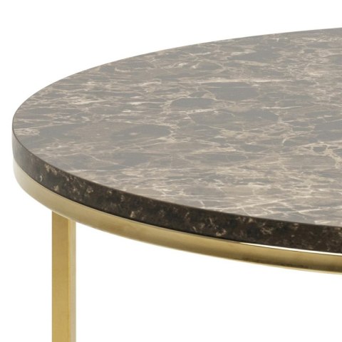 ACTONA Stolik Alisma S Marble brązowy/złoty okr ągły ACTONA Stolik Alisma S Marble brązowy/złoty okr ągły