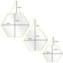 Intesi Zestaw 3 lusterek Hexa Gold Intesi Zestaw 3 lusterek Hexa Gold
