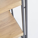 Halmar regał BOLIVAR REG1 MDF okleinowany dąb złoty /stal malowana proszkowo czarny 100x30 Halmar regał BOLIVAR REG1 MDF okleinowany dąb złoty /stal malowana proszkowo czarny 100x30