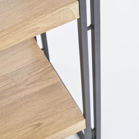 Halmar regał BOLIVAR REG1 MDF okleinowany dąb złoty /stal malowana proszkowo czarny 100x30 Halmar regał BOLIVAR REG1 MDF okleinowany dąb złoty /stal malowana proszkowo czarny 100x30