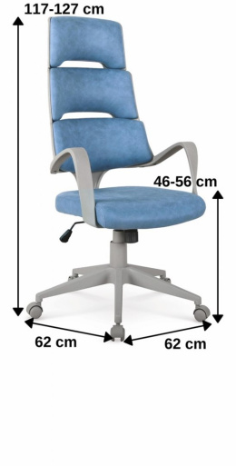 Halmar CALYPSO fotel gabinetowy niebieski / popielaty