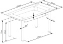 STÓŁ SZKLANY PROSTOKĄTNY 150x90 Z PÓŁKĄ POD BLATEM CRISTAL BEZBARWNY - MLECZNY Halmar NOGI STAL NIERDZEWNA STÓŁ SZKLANY PROSTOKĄTNY 150x90 Z PÓŁKĄ POD BLATEM CRISTAL BEZBARWNY - MLECZNY Halmar NOGI STAL NIERDZEWNA