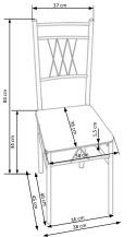 HALMAR FAUST zestaw stół + 4 krzesła MDF laminowany dąb sonoma stal malowana proszkowo